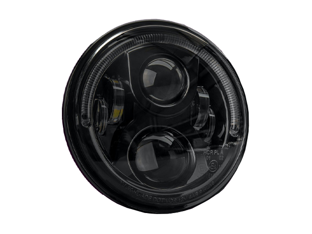 STEDI 7 Inch Carbon Black LED Headlight (Each) - LEDMOTO-CARBON-7BLK